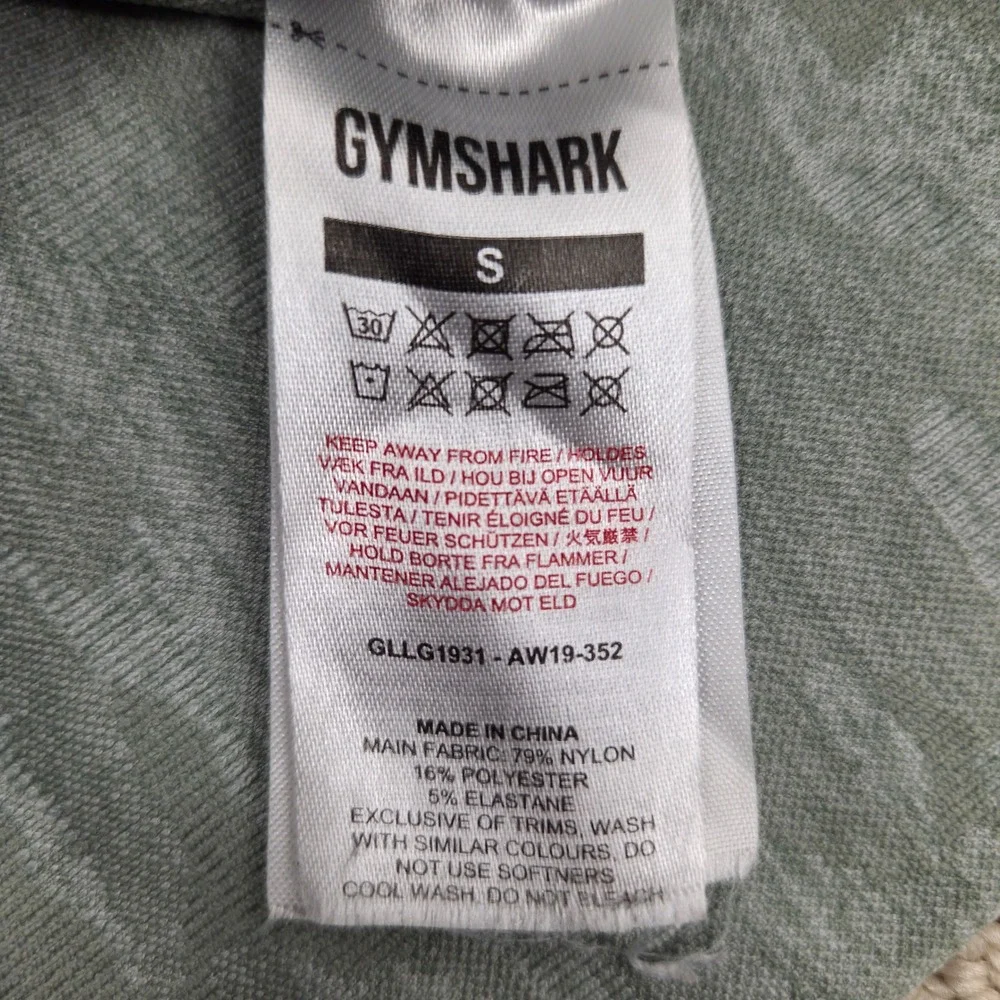Lot of 2 Gymshark Adapt Camo Seamless Leggings‎ - Lavender & Green Womens Small